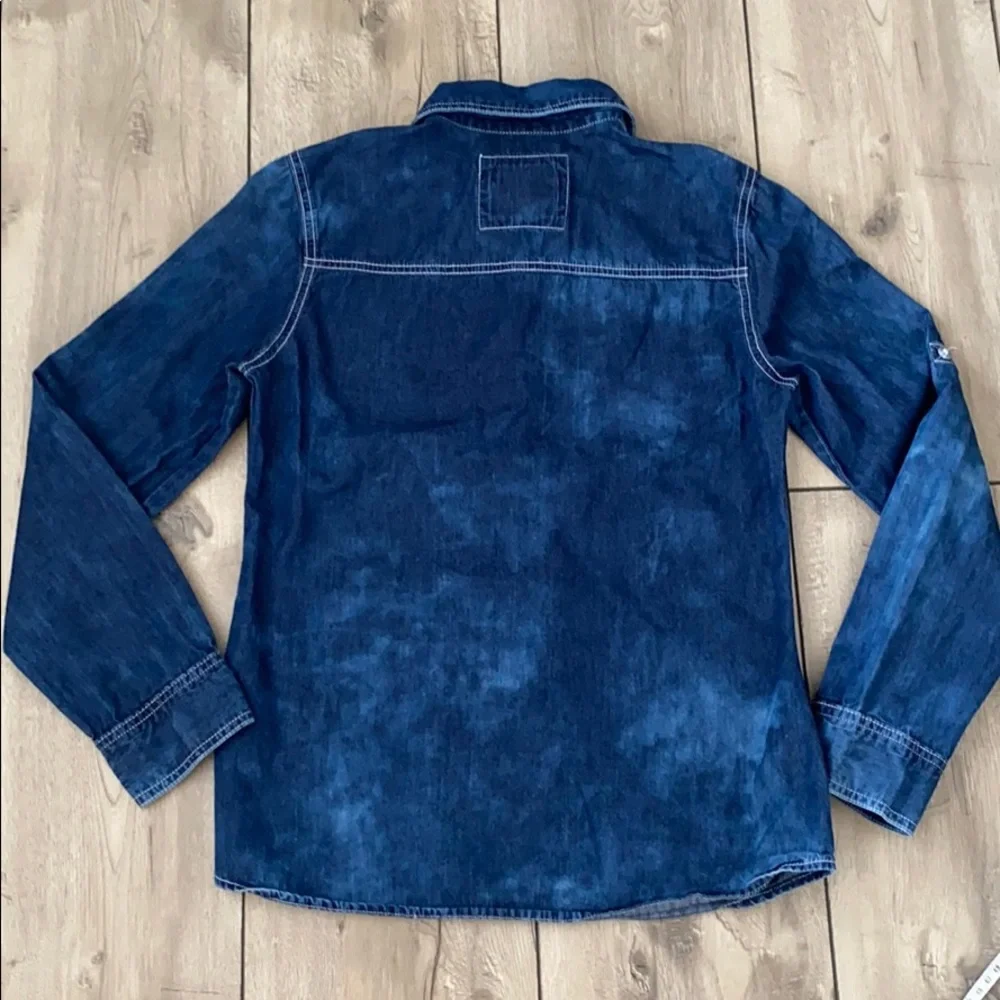 Justice Girl Denim Blouse / Shirt Size 16